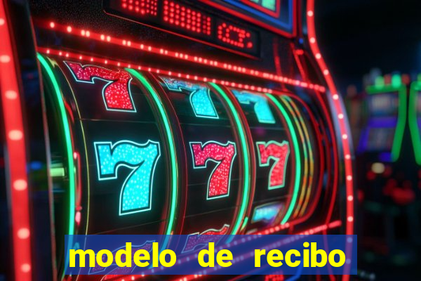 modelo de recibo de pagamento word