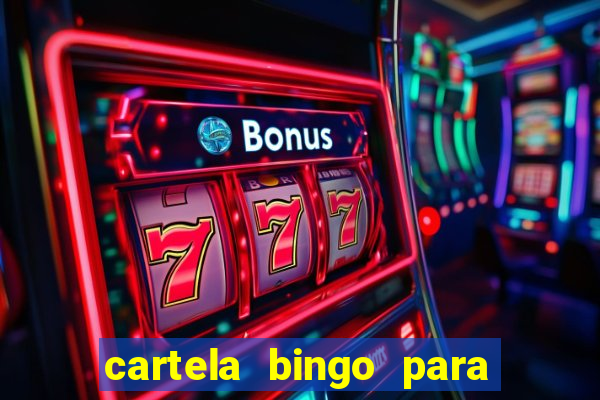 cartela bingo para cha de cozinha imprimir gratis