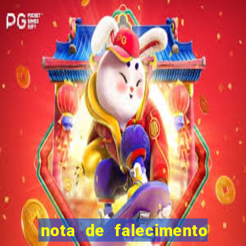 nota de falecimento a tribuna santos hoje