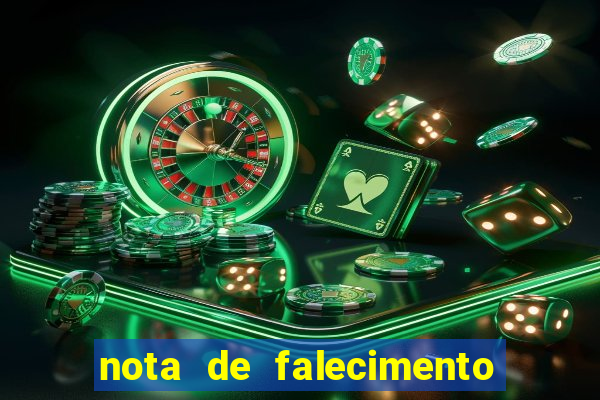 nota de falecimento a tribuna santos hoje