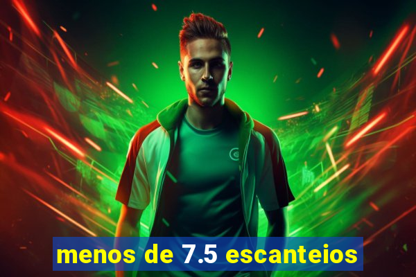 menos de 7.5 escanteios