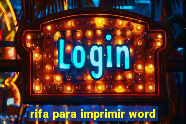 rifa para imprimir word
