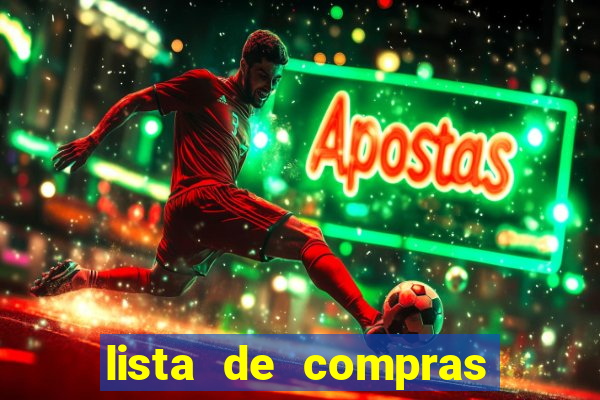 lista de compras com 300 reais