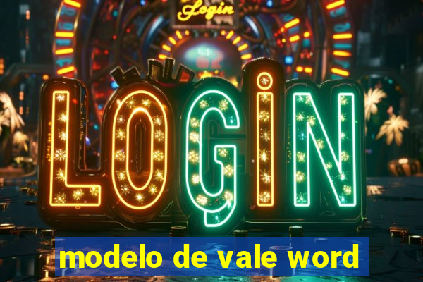 modelo de vale word