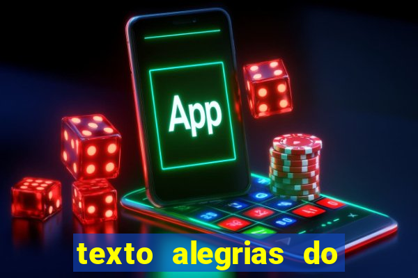 texto alegrias do natal com interpretação e gabarito