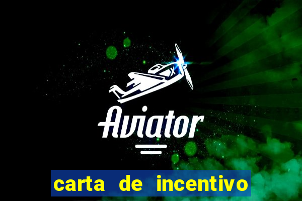 carta de incentivo para alunos