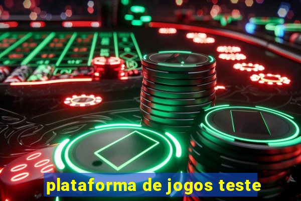 plataforma de jogos teste