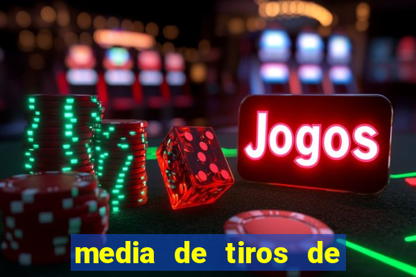 media de tiros de meta por jogo