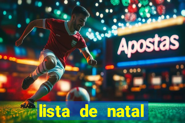 lista de natal para imprimir