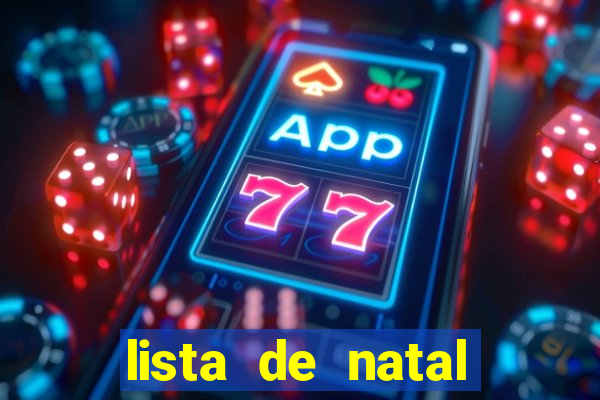lista de natal para imprimir