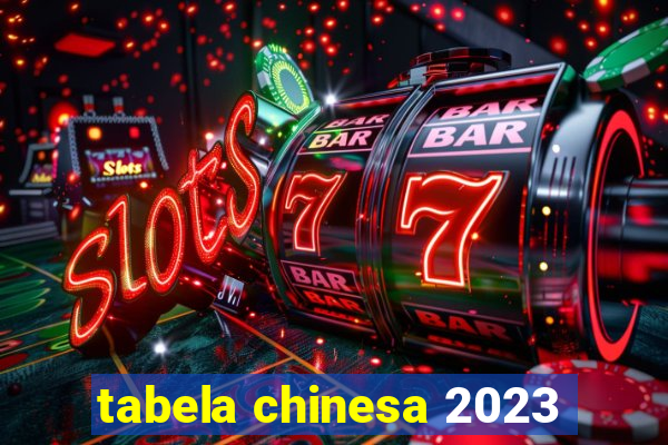 tabela chinesa 2023