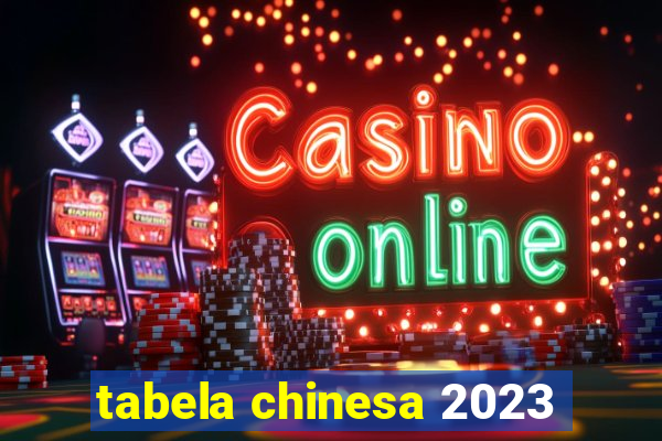 tabela chinesa 2023
