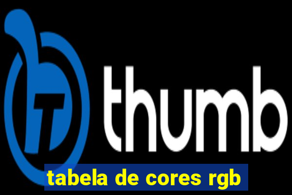 tabela de cores rgb