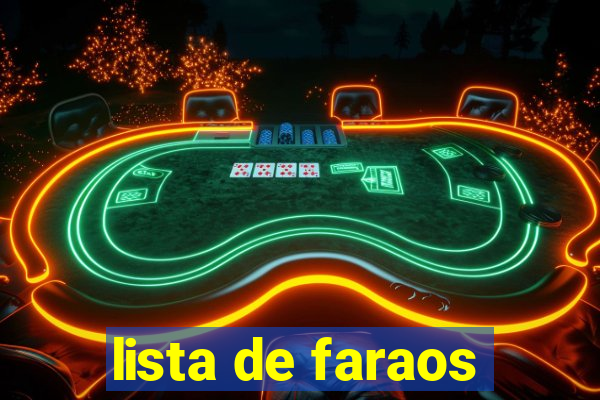 lista de faraos