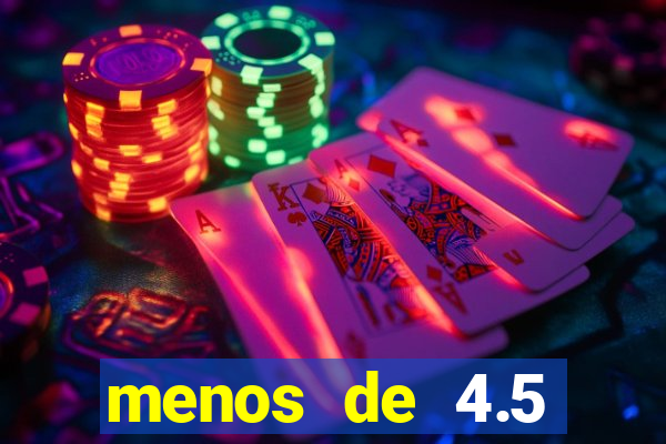 menos de 4.5 escanteios o que significa