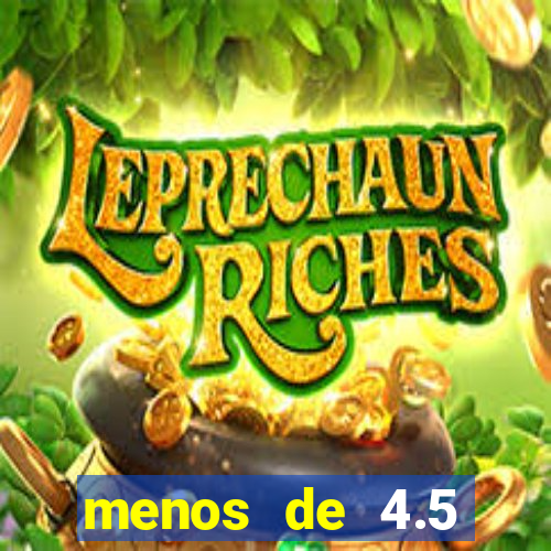 menos de 4.5 escanteios o que significa