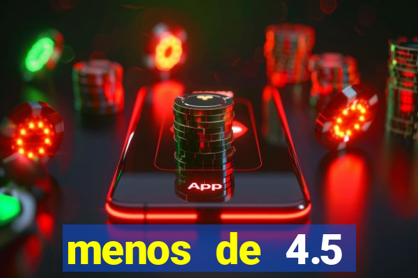 menos de 4.5 escanteios o que significa