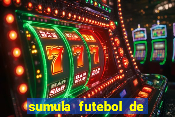 sumula futebol de campo word