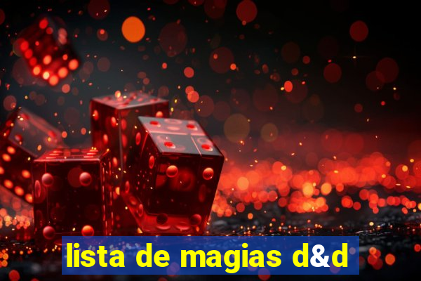 lista de magias d&d