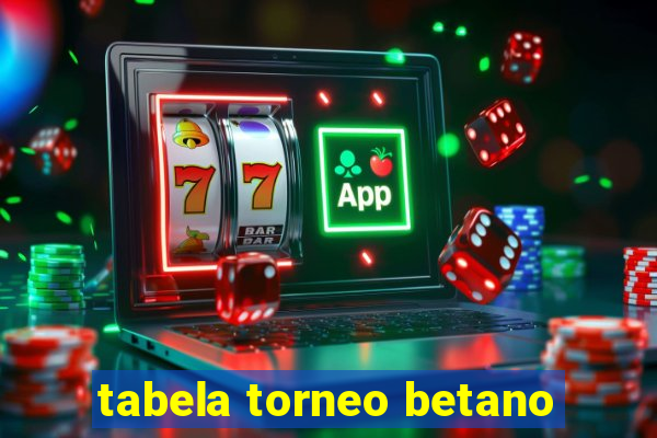 tabela torneo betano