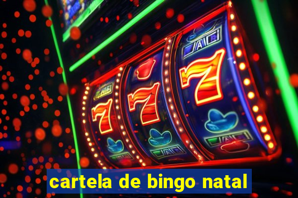 cartela de bingo natal