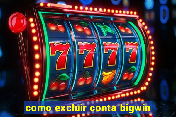 como excluir conta bigwin