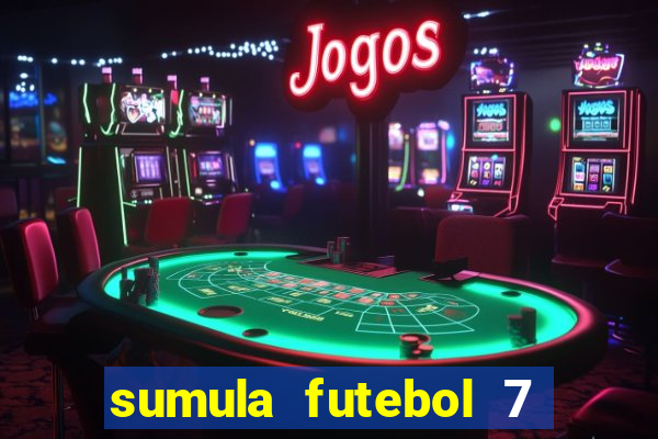 sumula futebol 7 society excel