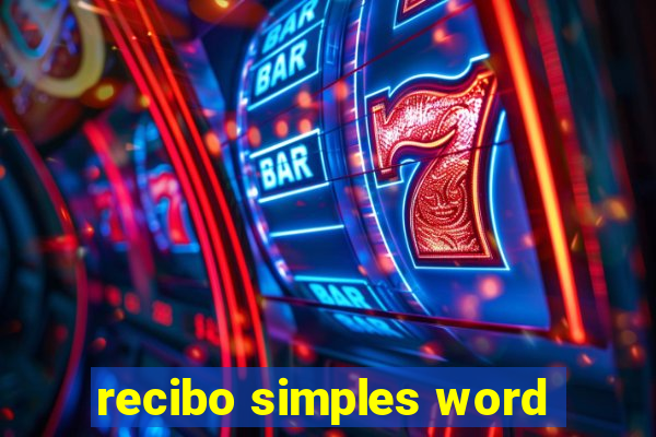recibo simples word