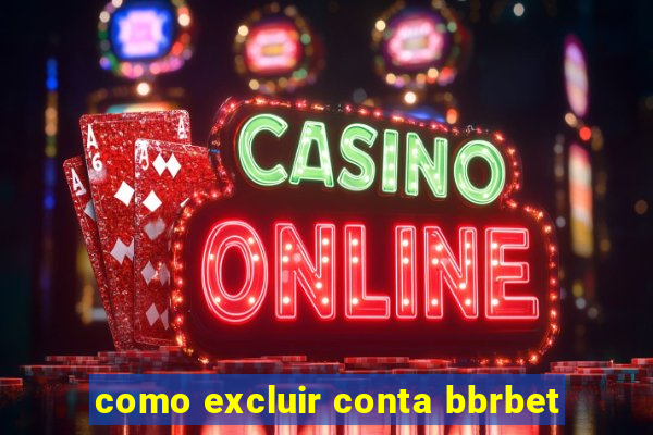 como excluir conta bbrbet
