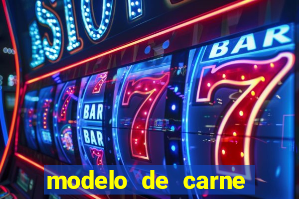 modelo de carne para pagamento