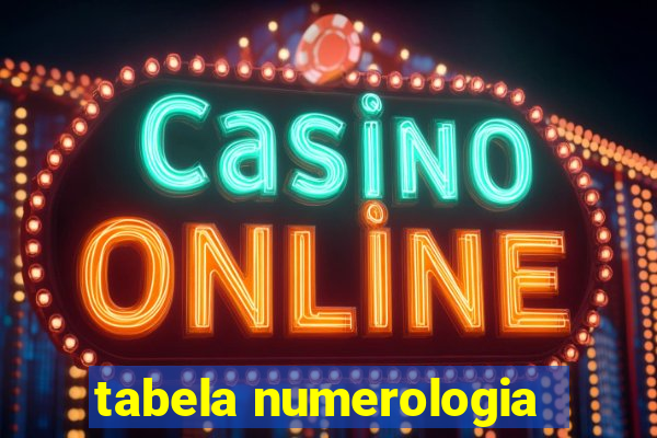 tabela numerologia