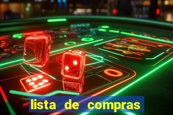 lista de compras para casa nova