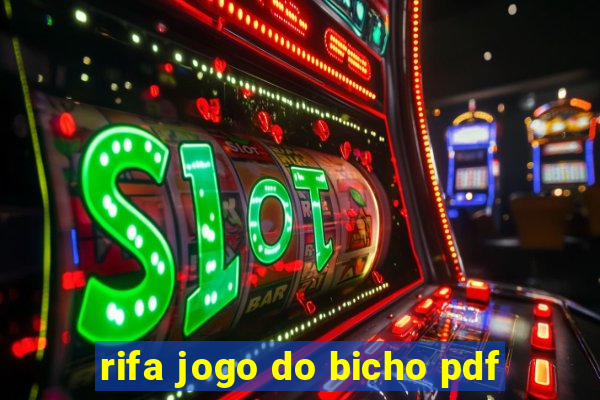 rifa jogo do bicho pdf