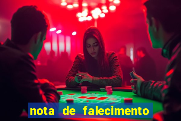 nota de falecimento em campos altos hoje