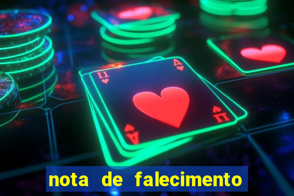 nota de falecimento em campos altos hoje