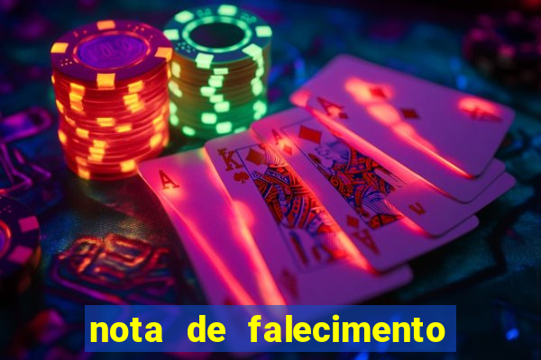 nota de falecimento em campos altos hoje