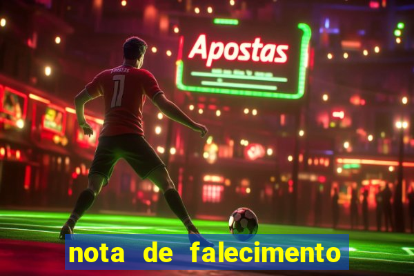 nota de falecimento em campos altos hoje