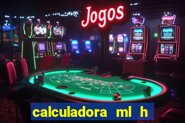 calculadora ml h para mcg kg min