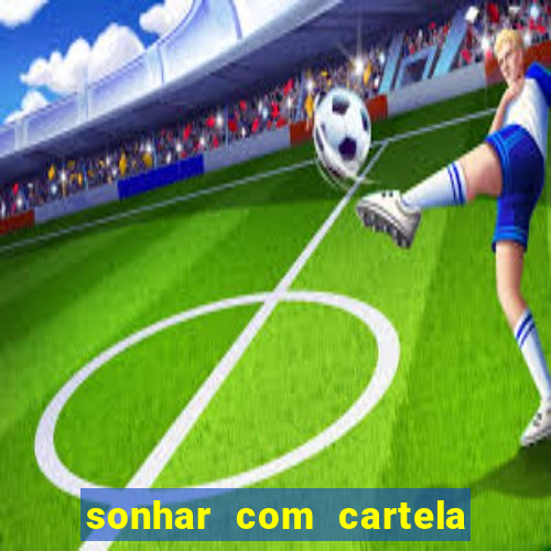 sonhar com cartela de bingo