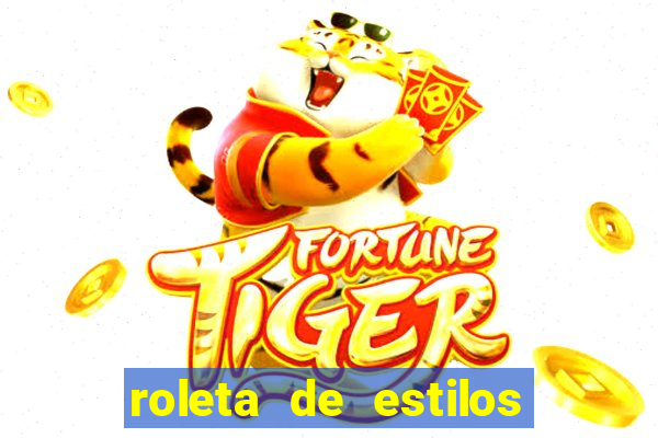 roleta de estilos de roupas