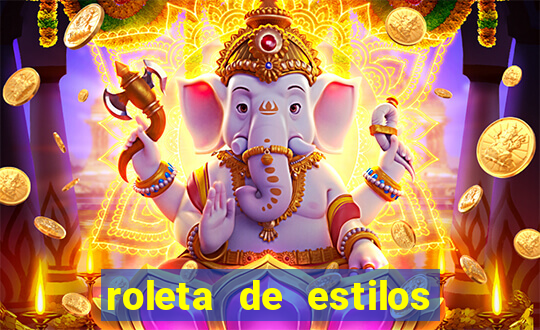 roleta de estilos de roupas