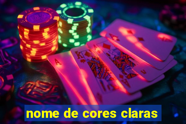 nome de cores claras