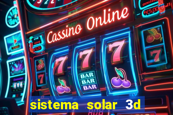 sistema solar 3d em movimento