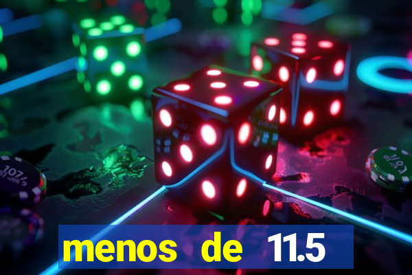 menos de 11.5 escanteios o que significa