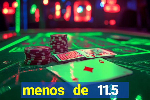 menos de 11.5 escanteios o que significa