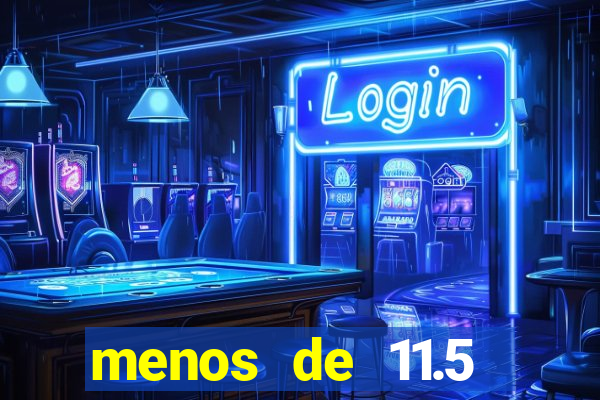 menos de 11.5 escanteios o que significa
