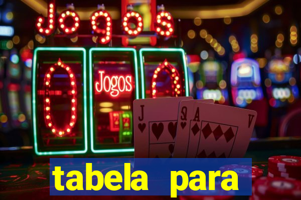 tabela para misturar cores